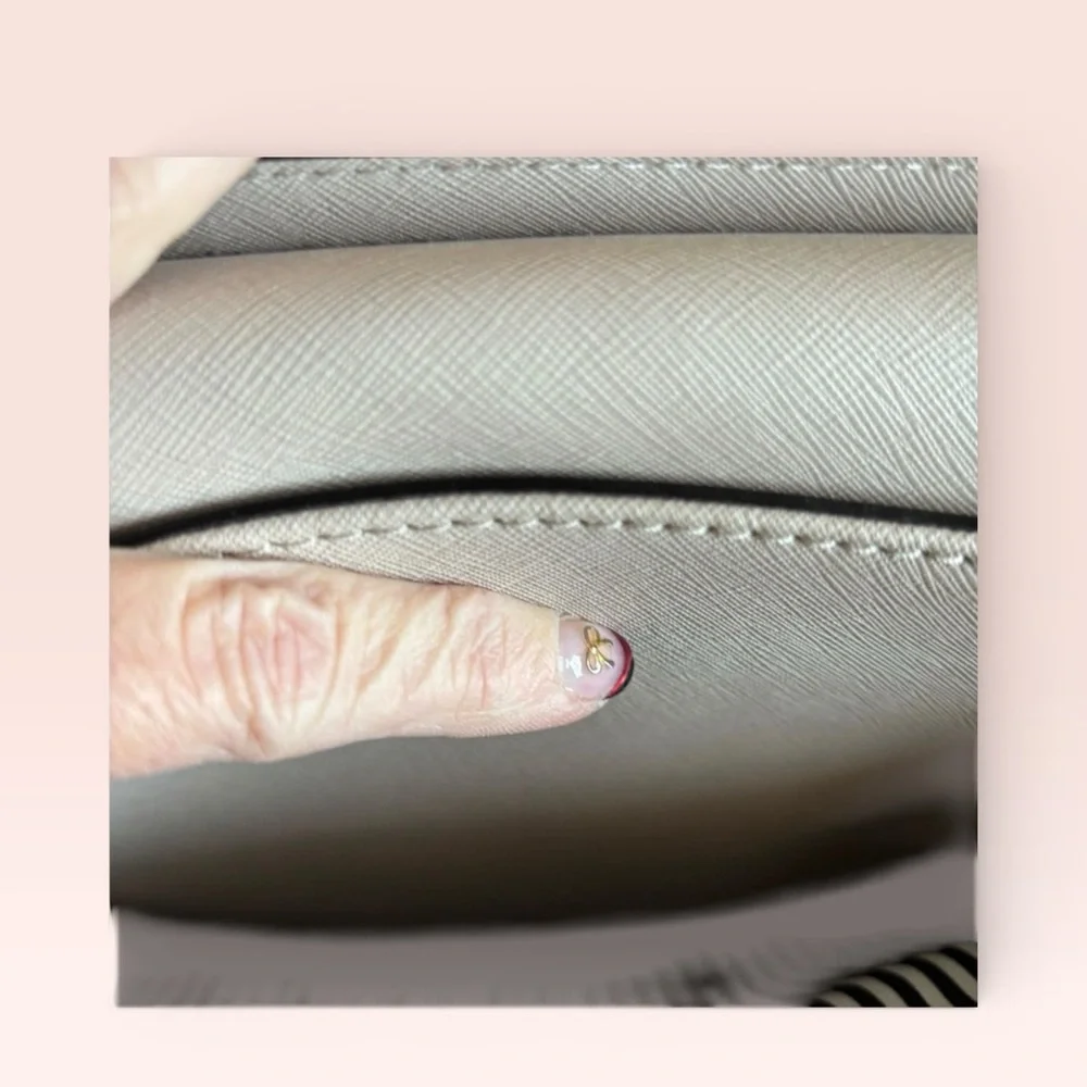 kate spade Cream and Black Leather Tote